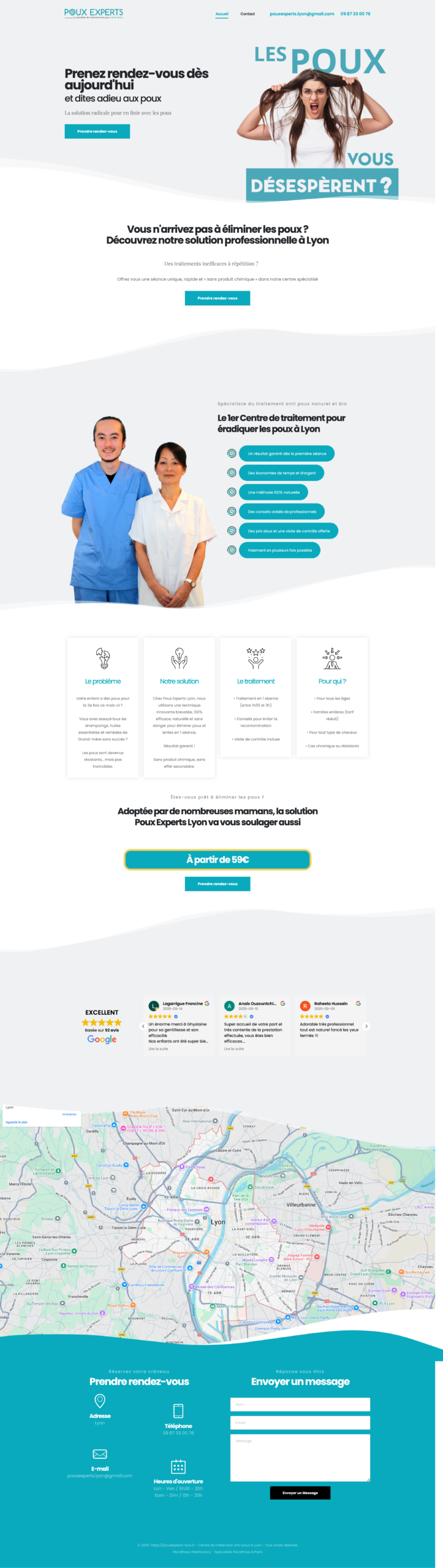 Site vitrine entreprise poux – Stop poux